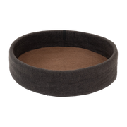 Cama redonda para perro Kuno de lana antracita y marron 60cm - Myfelt