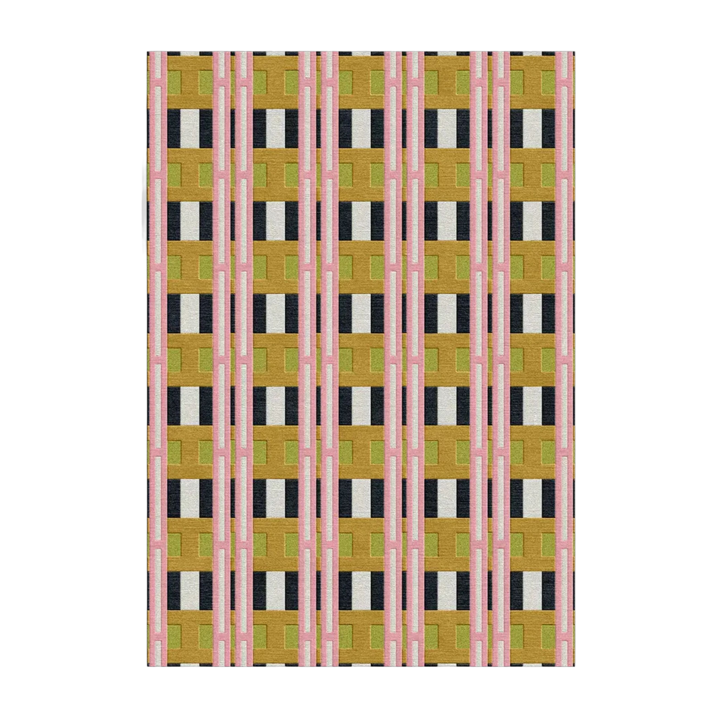 Alfombra Alexia rosa y mostaza de lana y seda vegetal 300x250 - ¡Diseña tu propia alfombra moderna! Son-tapis