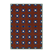 Alfombra rectangular de lana y estampado marrón 250x300cm Nicolas - Son-Tapis