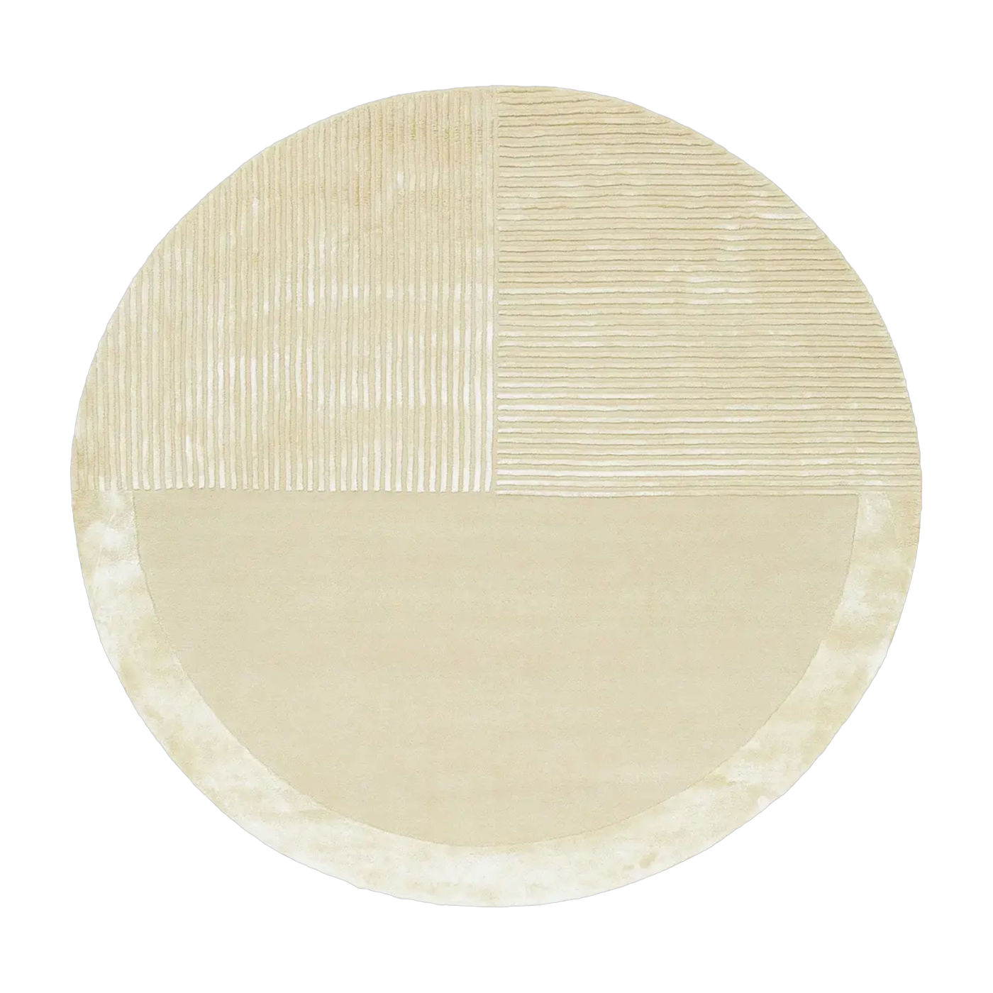 Tapis rond en laine blanc cassé 250cm Jess - Son-Tapis