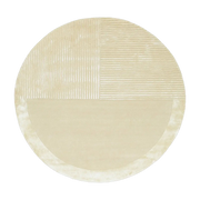 Off-white wool round rug 250cm Jess - Son-Tapis