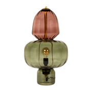 Table lamp in blown green and marsala 55cm Elise - Versmissen