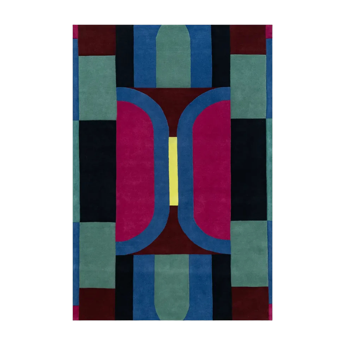 Rectangular wool rug with multicolor print 230x160cm Margaux - Son-Tapis