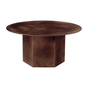 Table basse ronde en acier rouge terre 80cm Epic - Gubi