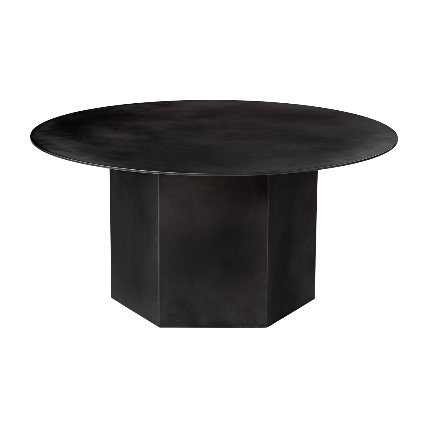 ronde Tavolino in acciaio nero notte 80cm Epic - Gubi