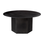 Table basse ronde en acier noir minuit 80cm Epic - Gubi