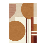 Yellow printed rectangular wool rug 230x160cm Fred - Son-Tapis