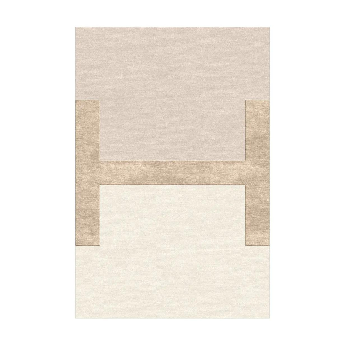 à la Alfombra rectangular tejida a mano en lana tricolor beige 200x300cm Hadrien - Son-Tapis