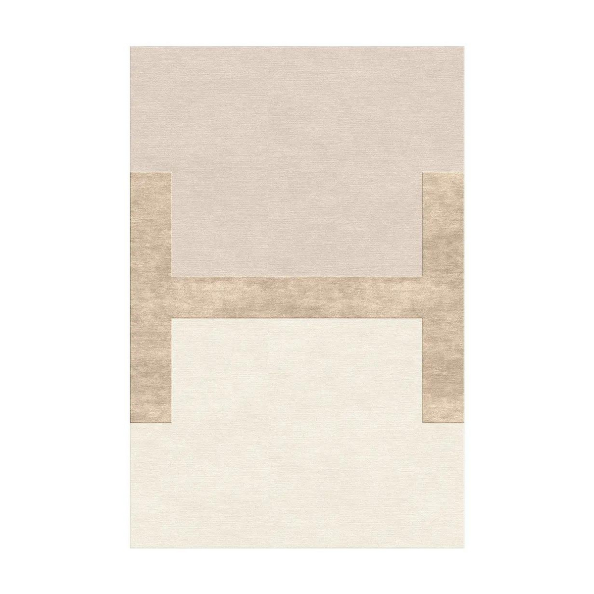 Rectangular hand-tufted rug à la in beige tricolor wool 160x230cm Hadrien - Son-Tapis