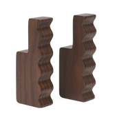 2 patères en frêne foncé Unda - Ferm living
