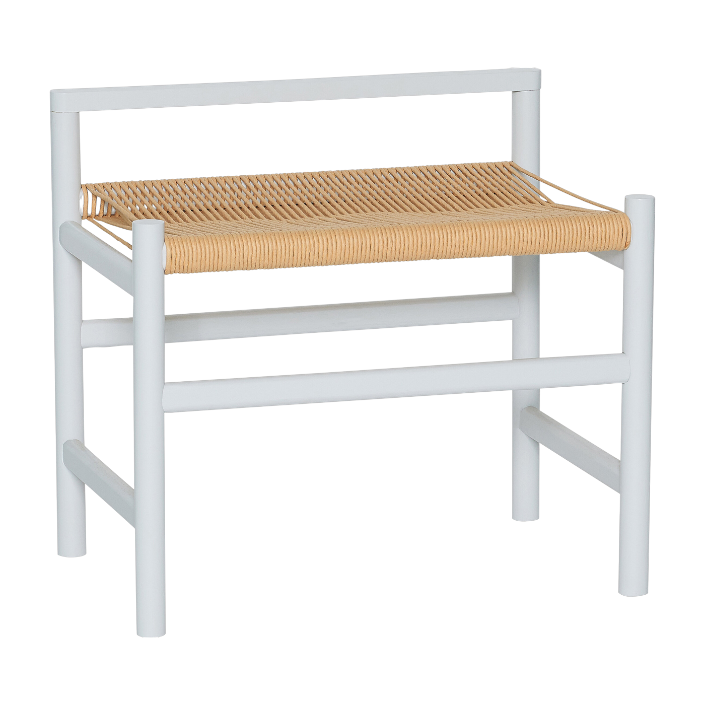 Oak and rope bench gris clair 60x40cm Heritage - Hübsch