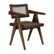 rotin Sedia con braccioli in legno di mango e Rosalia - Pomax