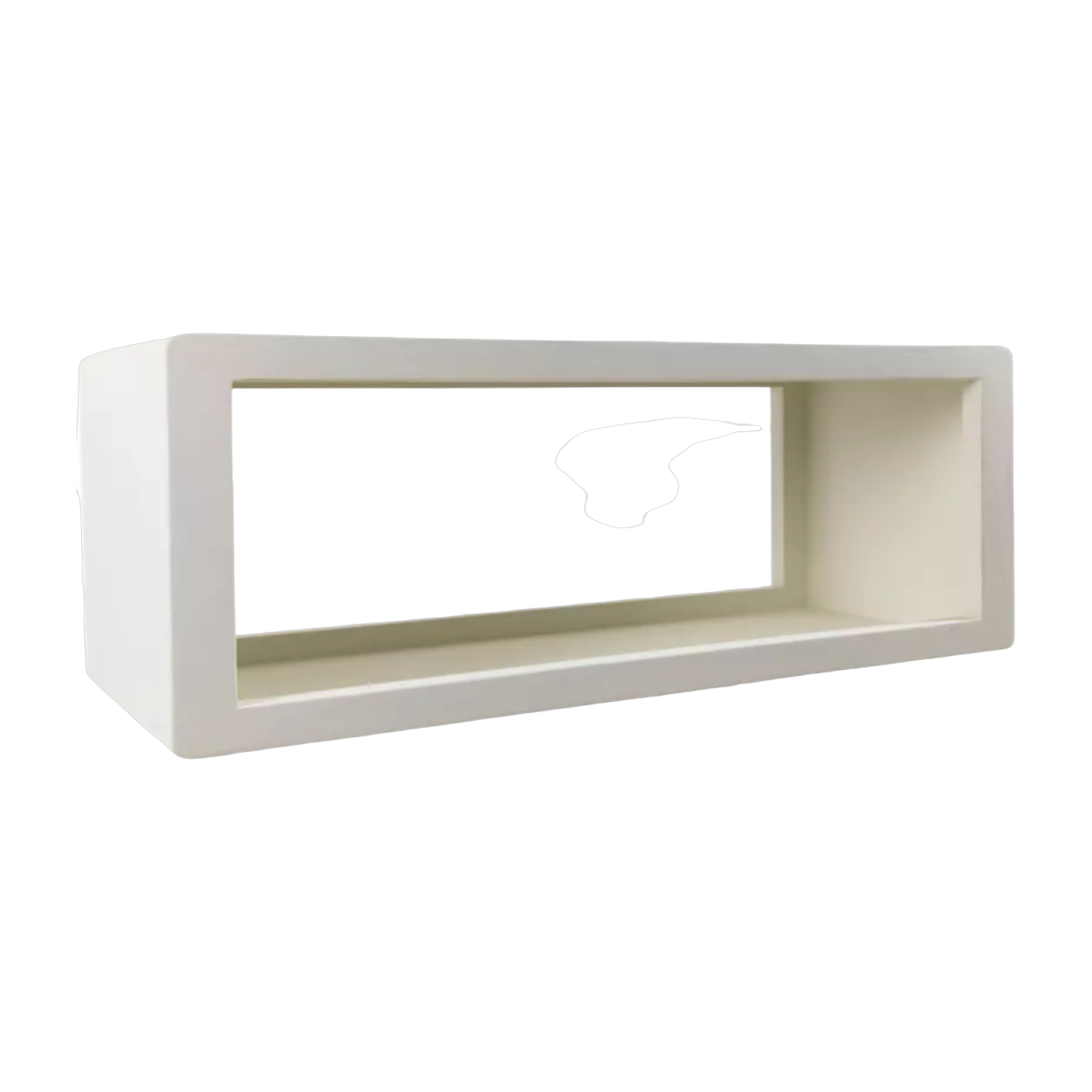 Modular shelf coated à la off-white lime 135x45cm Verona - Pomax