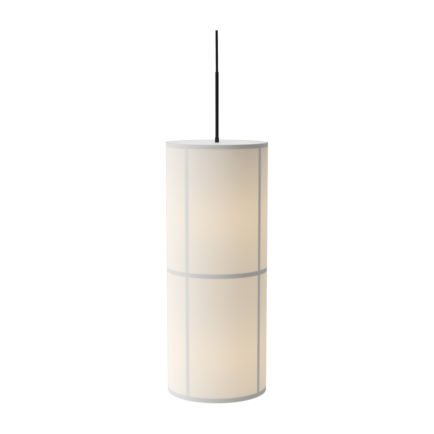 Hashira Lámpara colgante de lino blanco 75cm - Audo