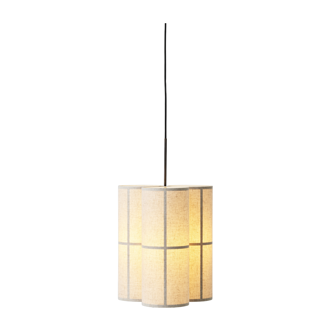 Trio Hashira Lámparas colgantes de lino crudo 45cm - Audo