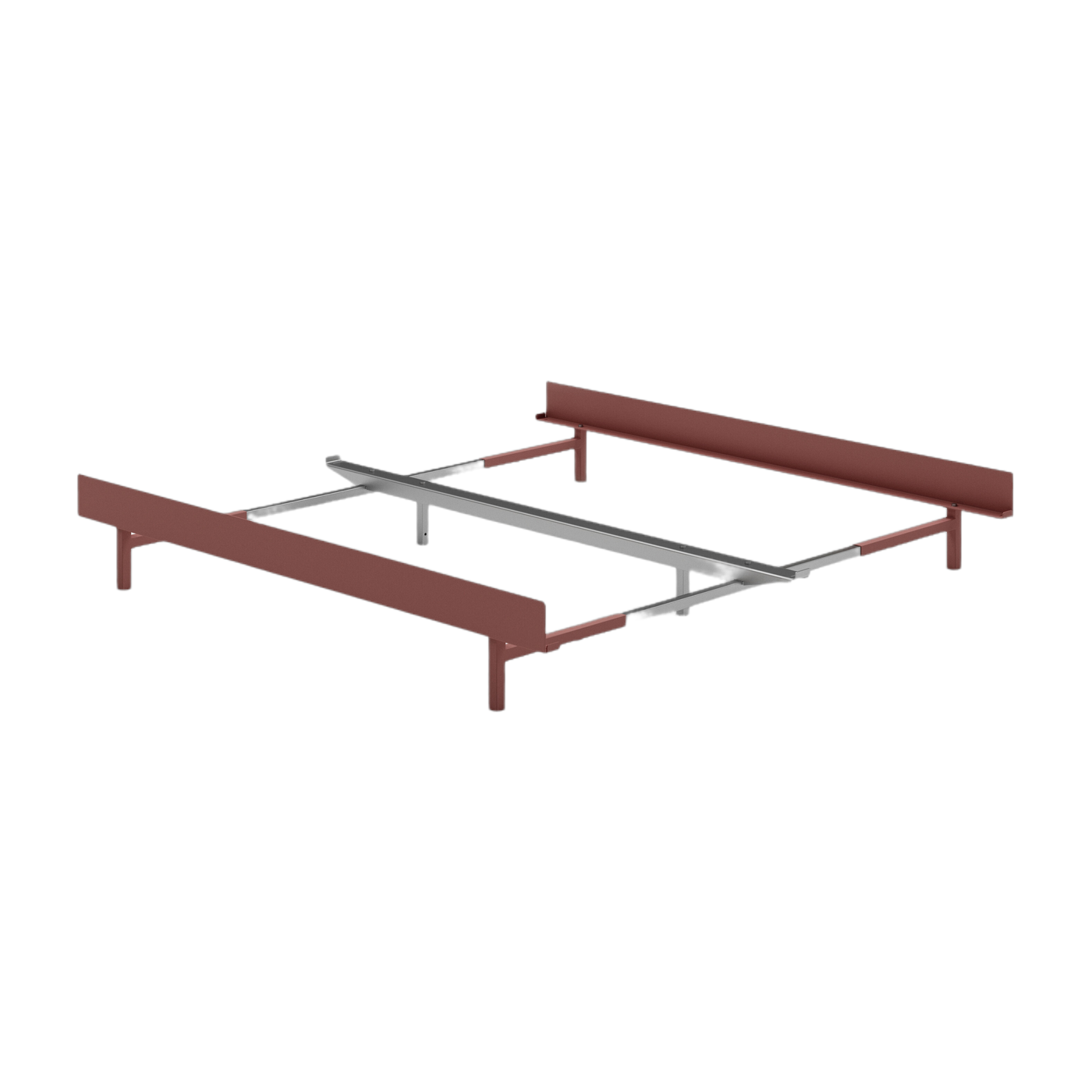 Somier extensible de acero rosa 90-180cm sin lamas - Moebe