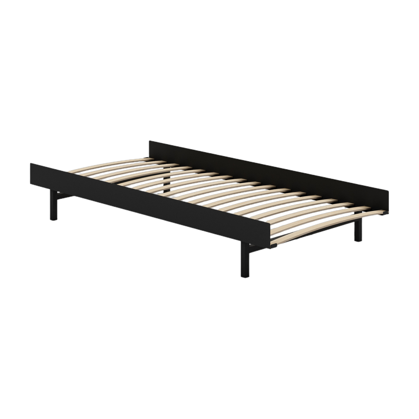Somier de láminas de acero negro 90cm - Moebe