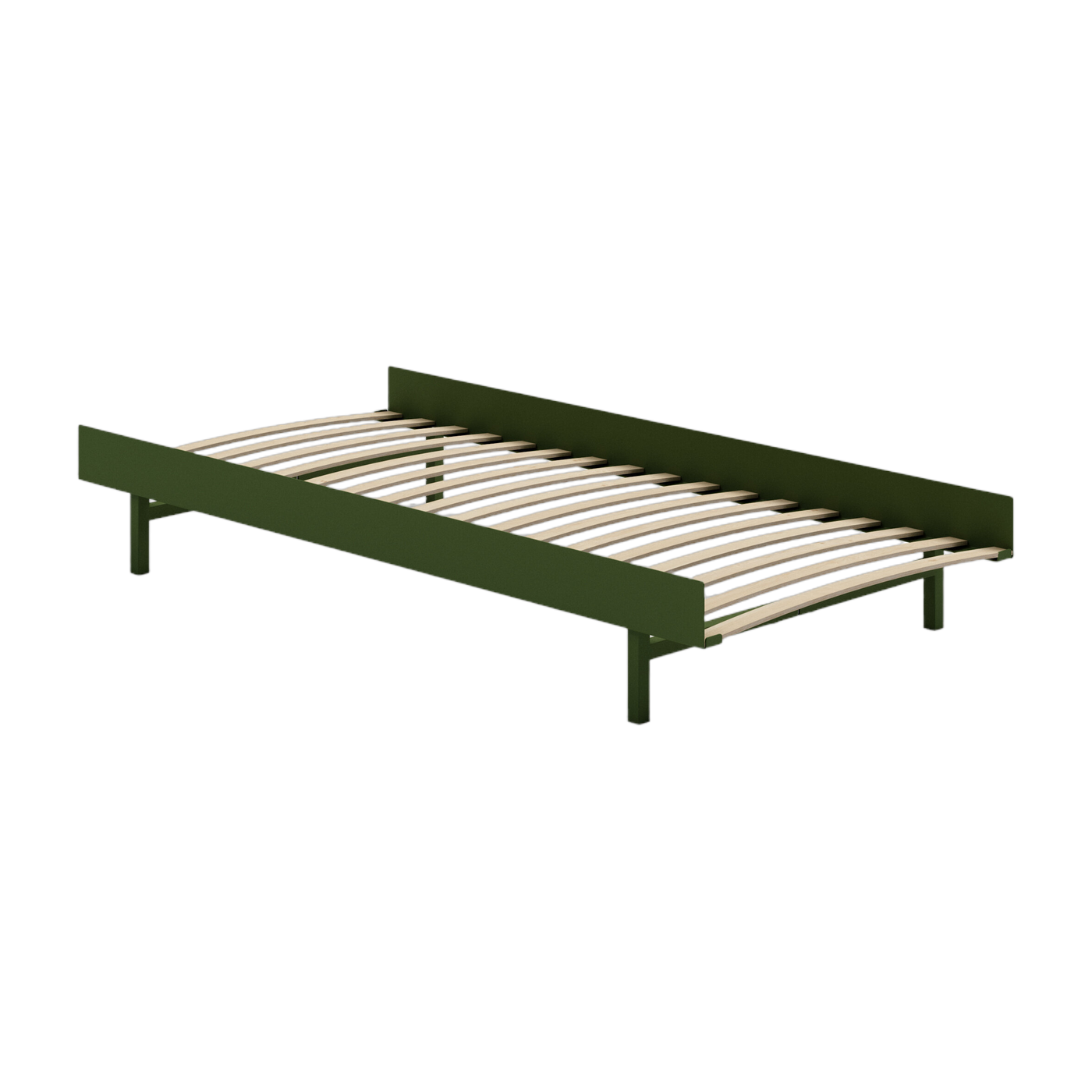 Somier de lamas de acero verde abeto 90cm - Moebe
