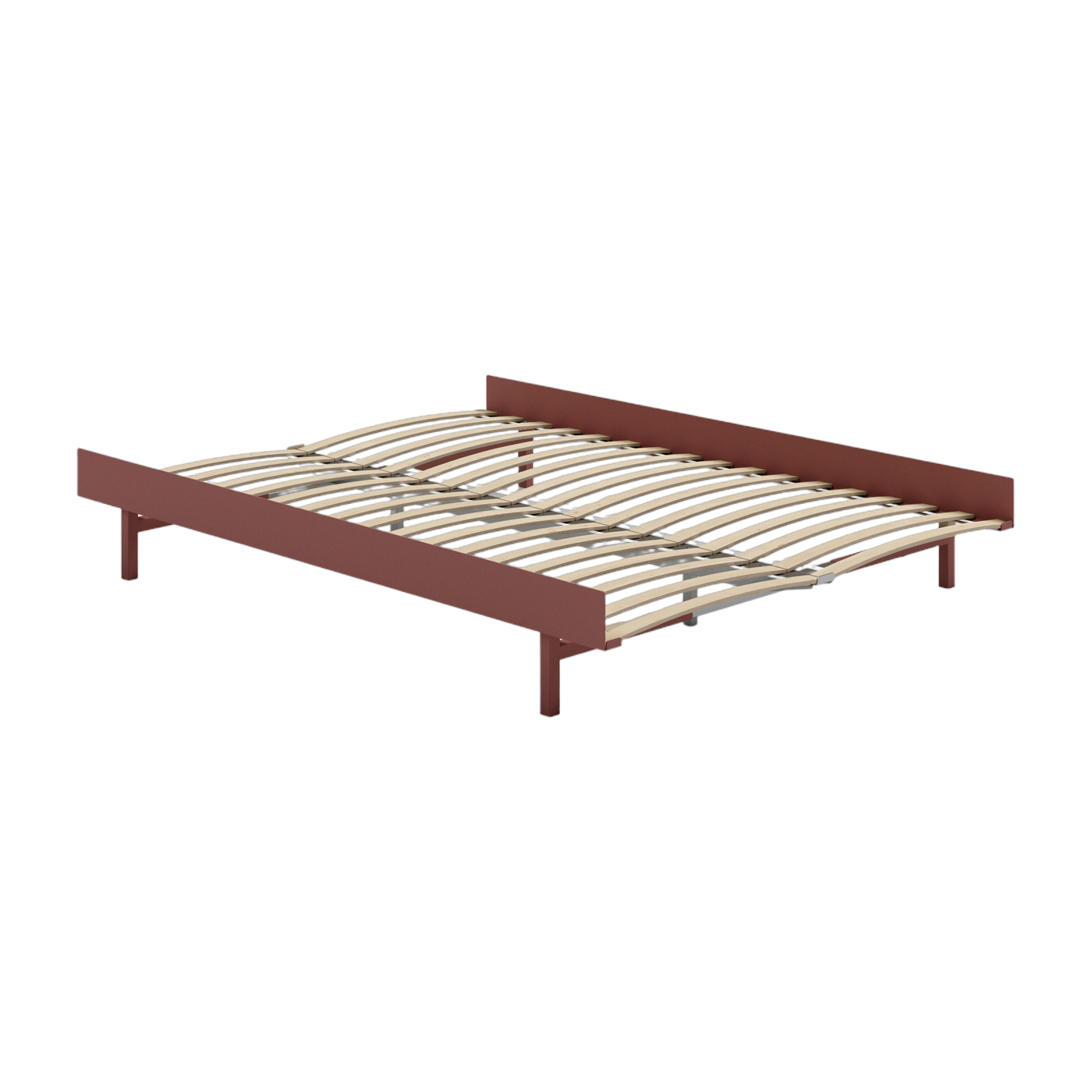 Somier extensible de acero rosa con lamas 140cm - Moebe