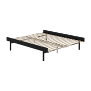Somier extensible de acero negro con lamas 160cm - Moebe