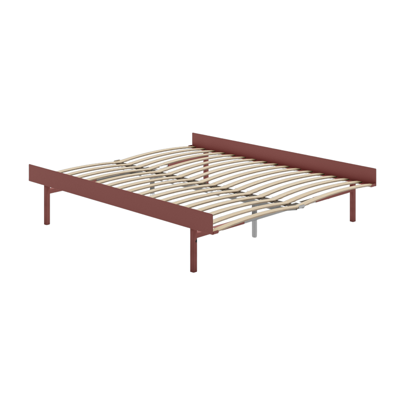 Sommier extensible en acier rose avec lattes 160cm - Moebe
