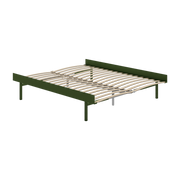 Somier extensible de acero verde abeto con lamas 160cm - Moebe