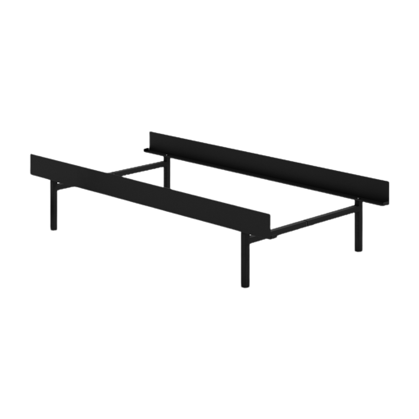 Somier de láminas de acero negro 90cm - Moebe