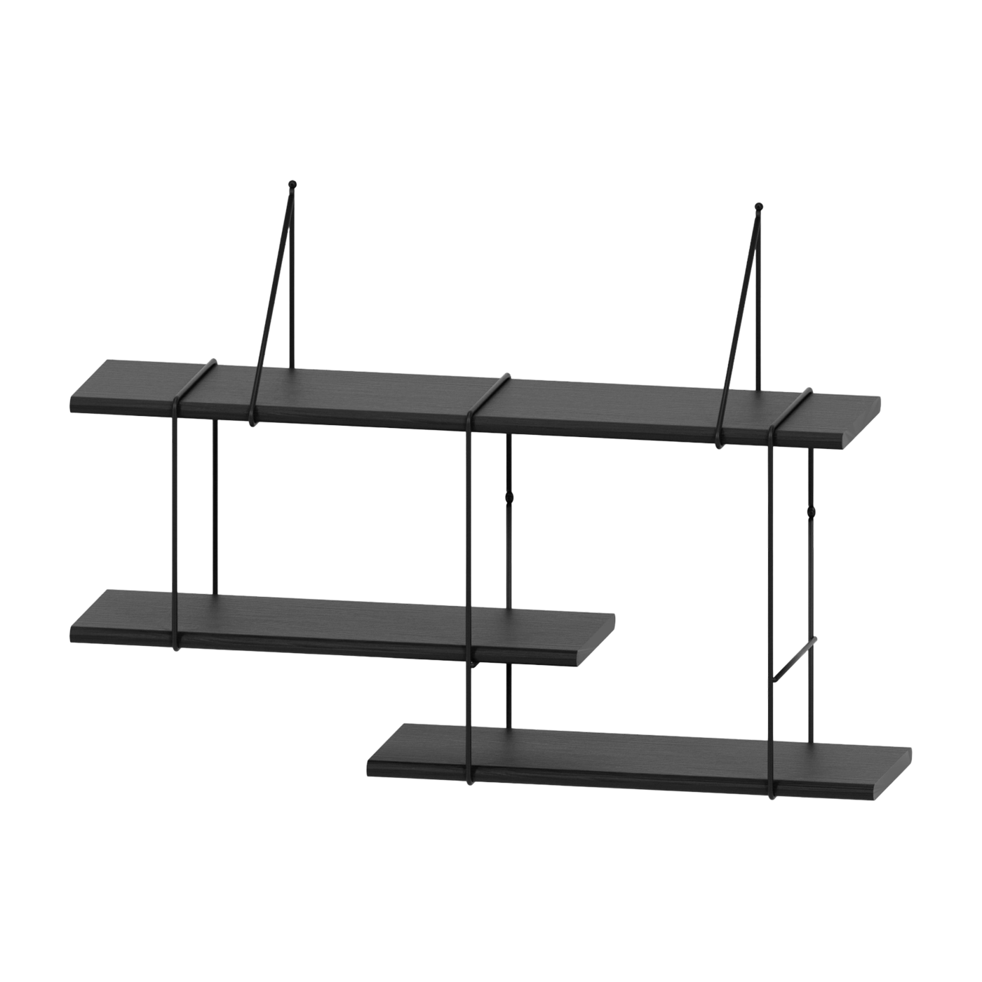 Estante de haya y acero negro Retráctil - Studio Hausen