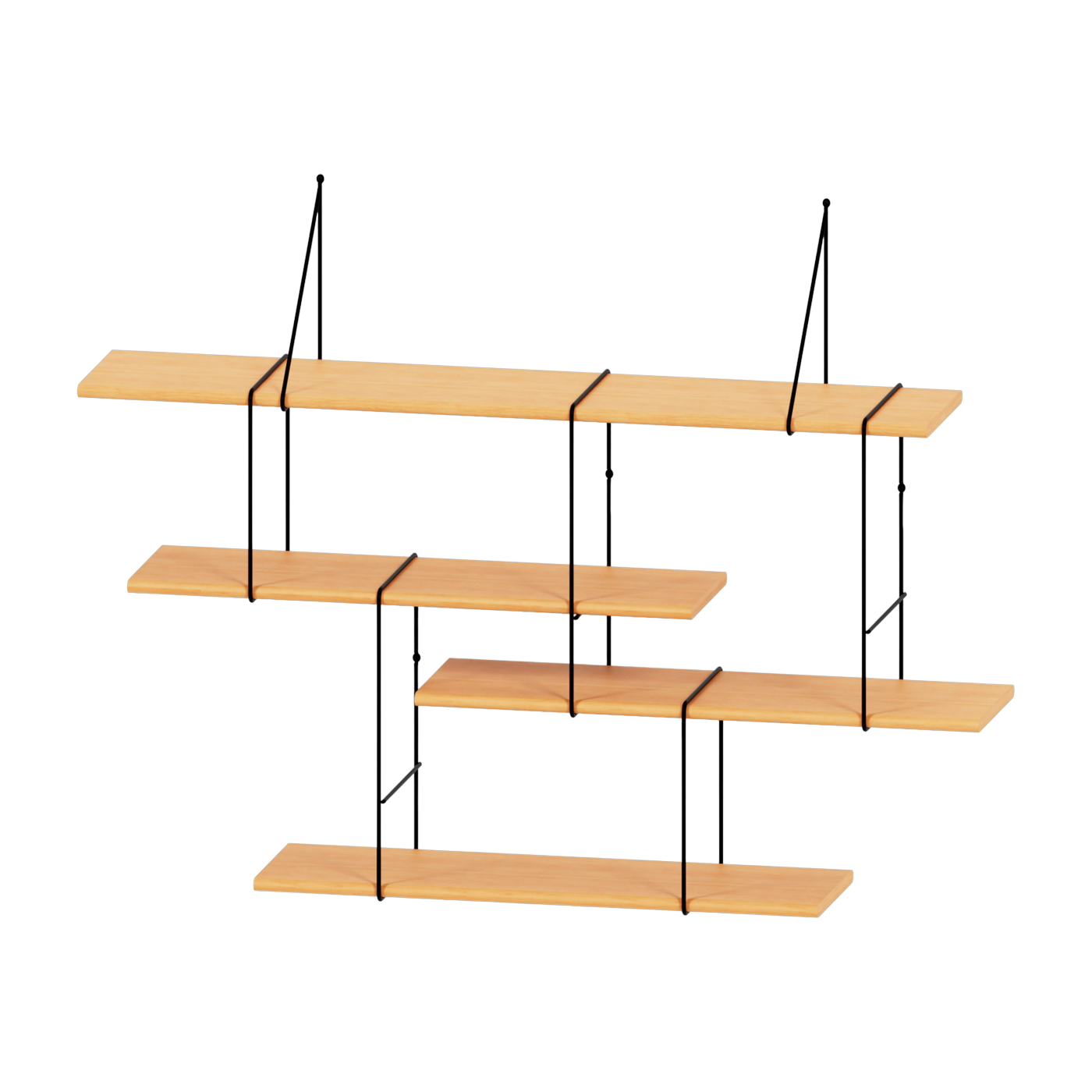 Estante de pared de madera de haya Link 1 - Sutdio Hausen