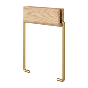 Toilettenpapierrollenhalter aus Eiche und Messingstahl 14x12x1, 5cm -. Moebe