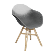 Silla Gravêne 6. 7 con reposabrazos en blanco y antracita - Maximum