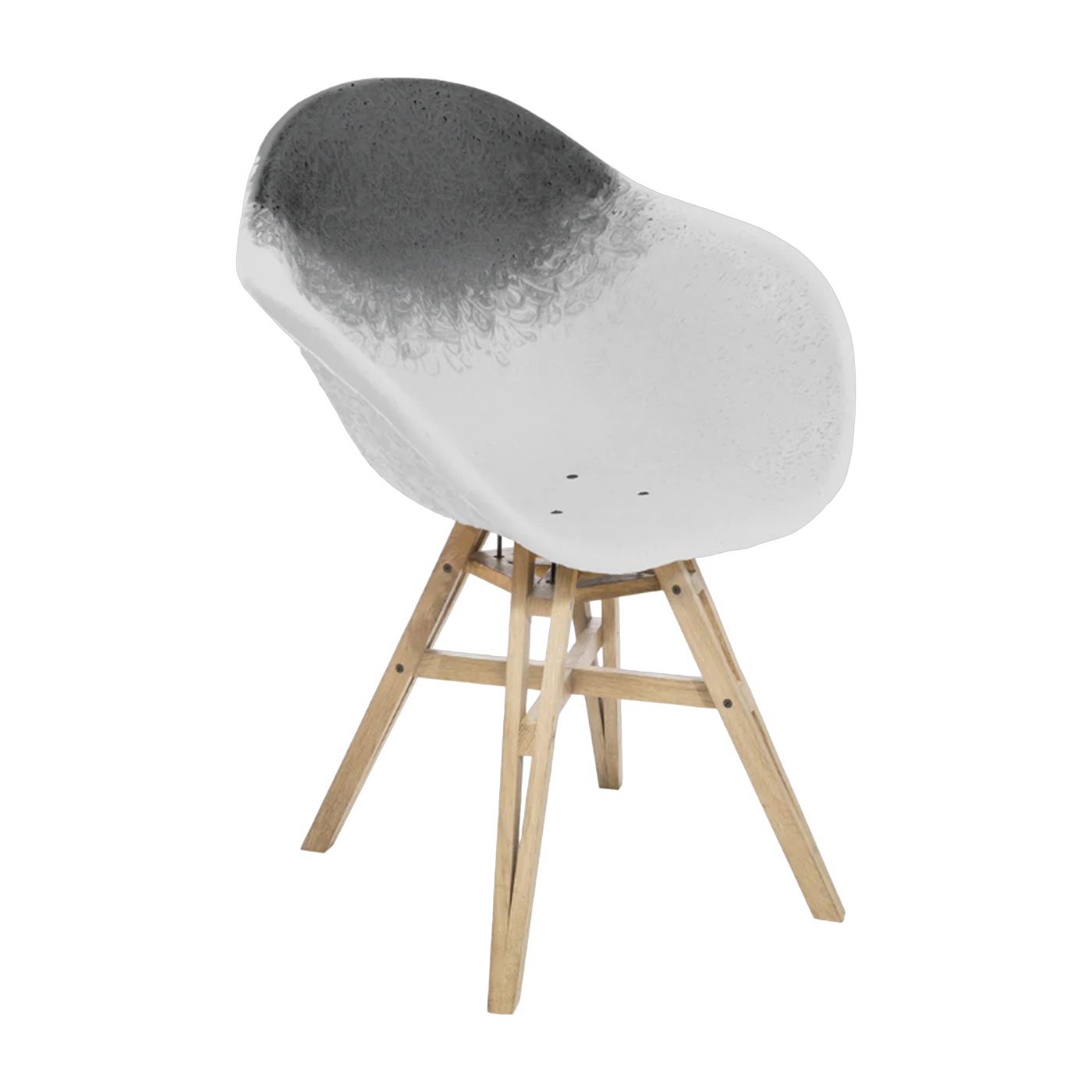 Chaise avec accoudoirs anthracite blanc cassé Gravêne 6.7 - Maximum
