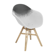 Chaise avec accoudoirs anthracite blanc cassé Gravêne 6.7 - Maximum