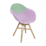 Chaise avec accoudoirs Galet et Parme Gravêne 6.7 - Maximum