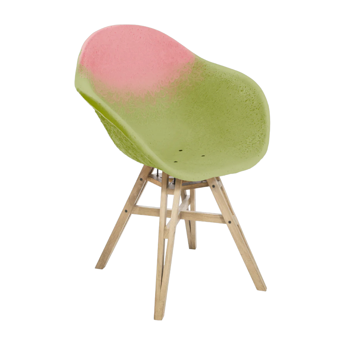 Chaise avec accoudoirs rose et pistache Gravêne 6.7 - Maximum