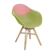 Silla Gravêne rosa y pistacho con reposabrazos 6. 7 - Maximum