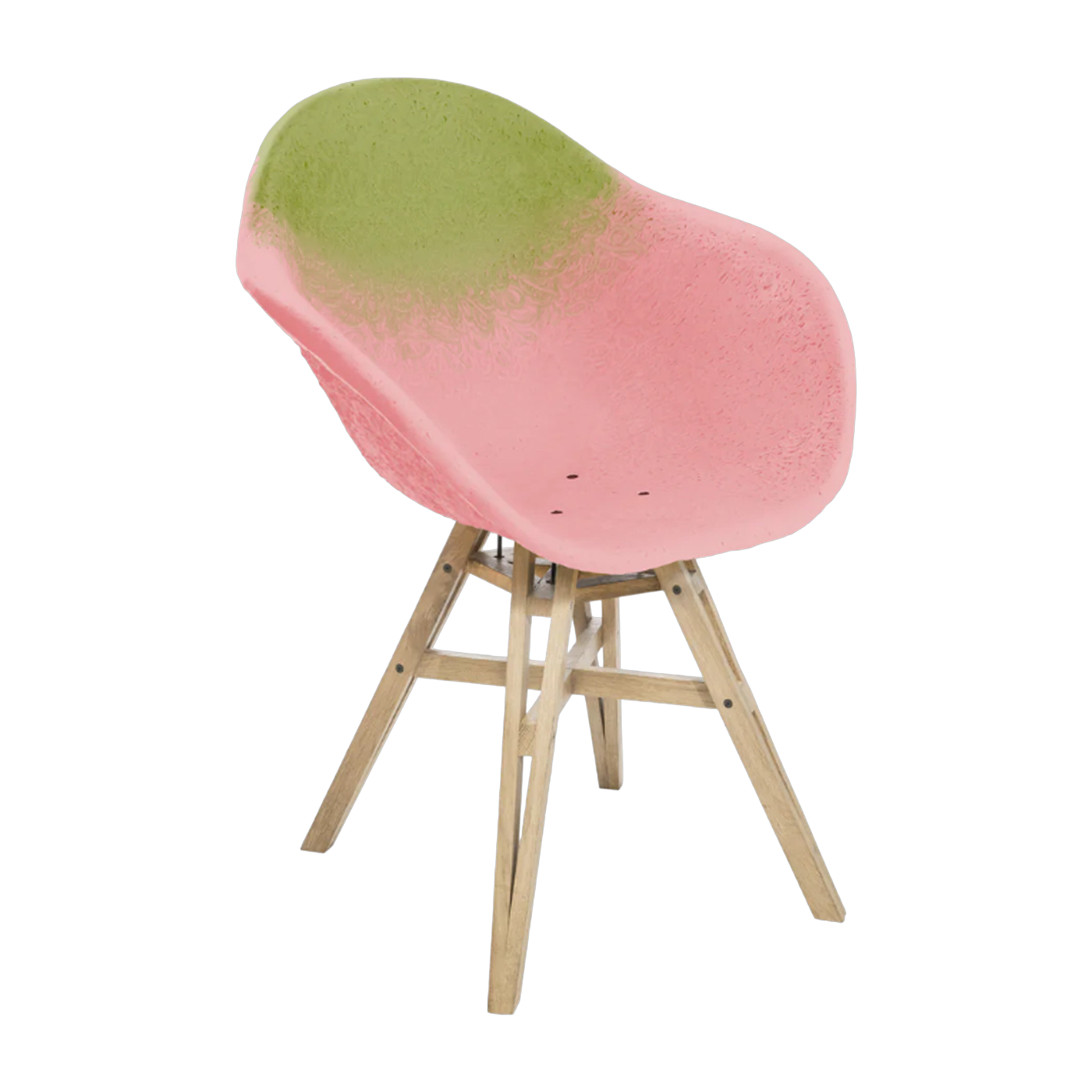 Chaise avec accoudoirs pistache et rose Gravêne 6.7 - Maximum