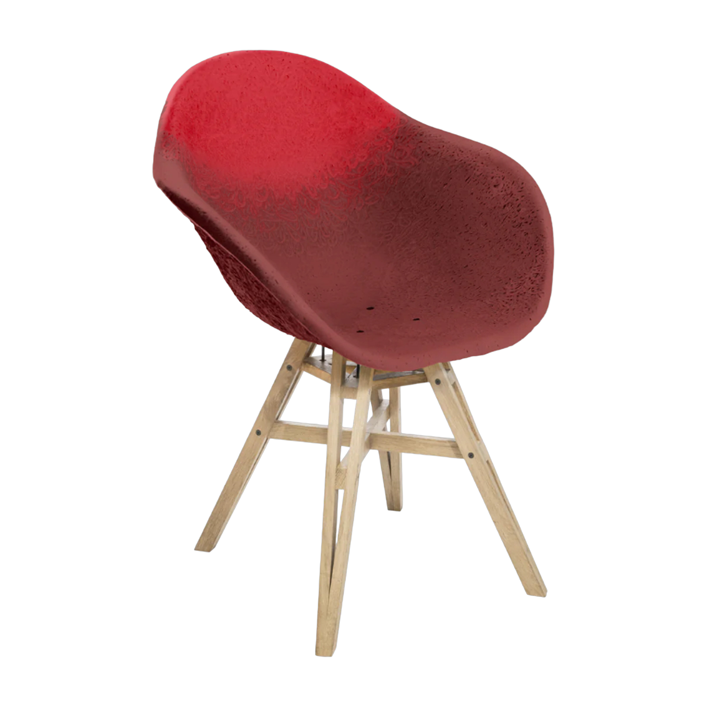 Chaise avec accoudoirs rouge et bordeaux Gravêne 6.7 - Maximum