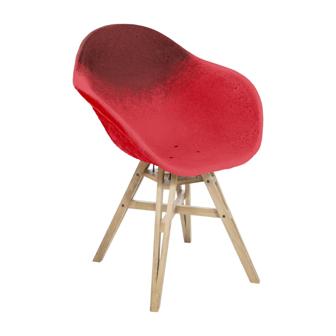 Chaise avec accoudoirs bordeaux et rouge Gravêne 6.7 - Maximum