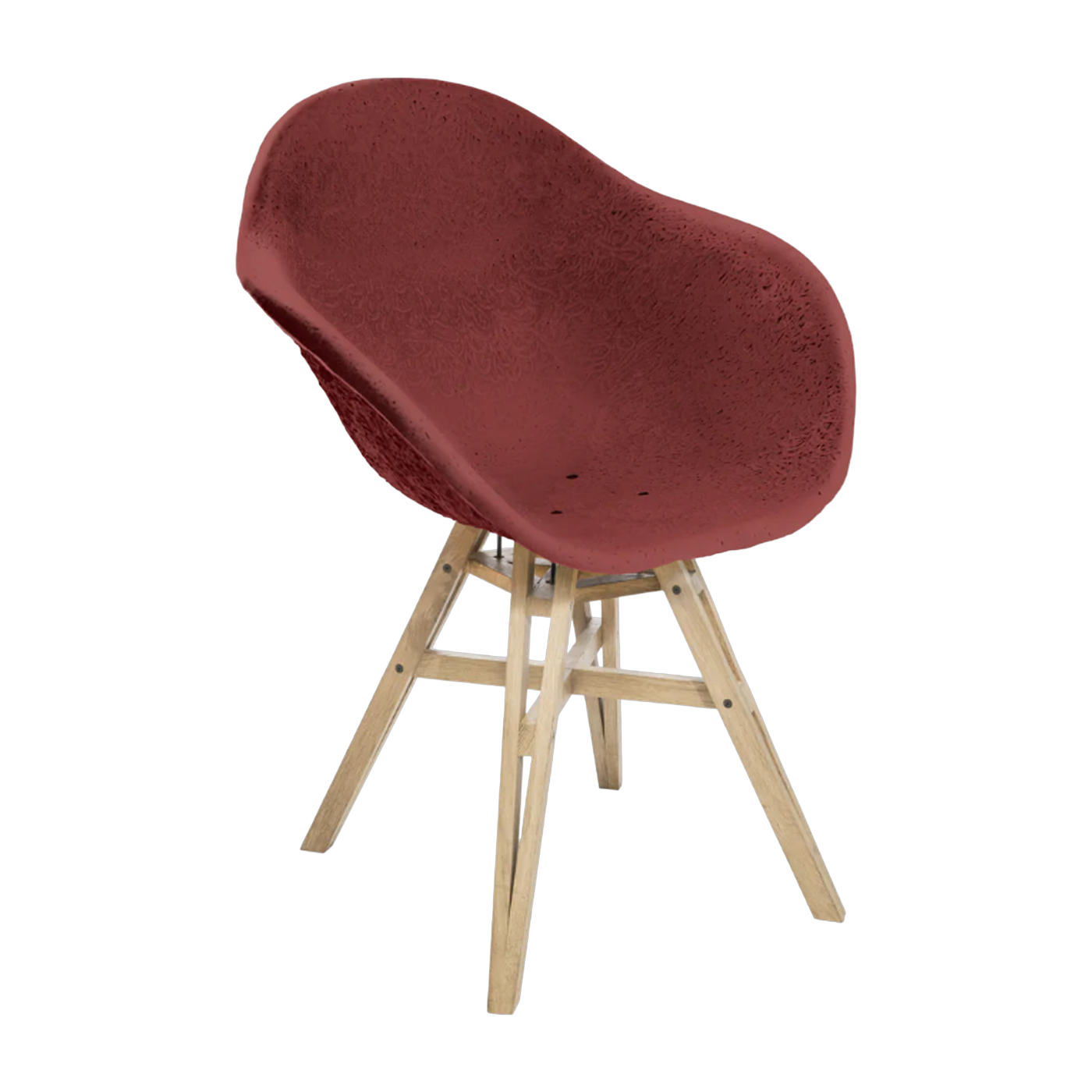 Chaise avec accoudoirs bordeaux Gravêne 6.7 - Maximum