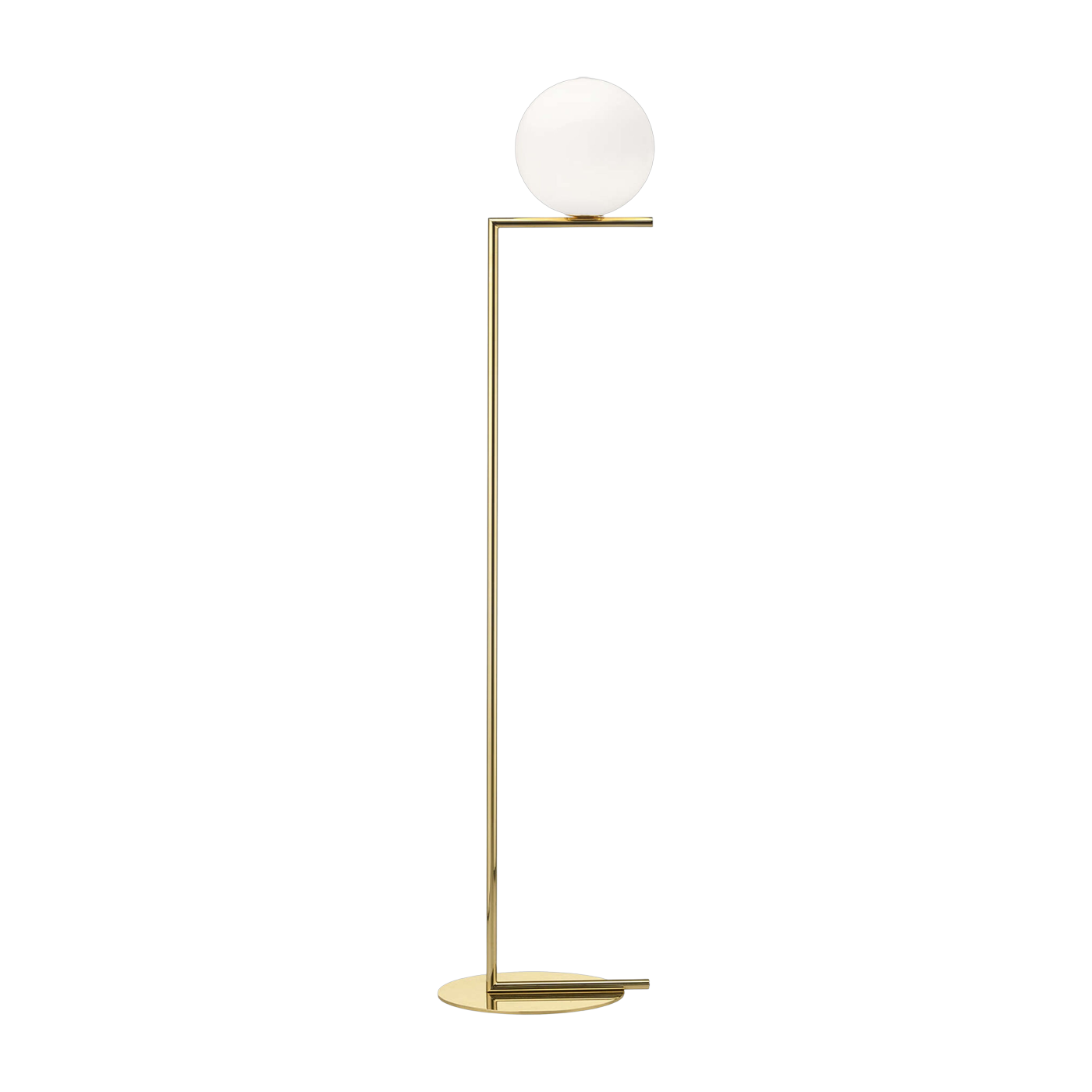 Lampadaire en or 24k et globe en verre IC F1 Anniversary - Flos