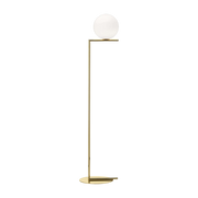 24k gold floor lamp and glass globe IC F1 Anniversary - Flos