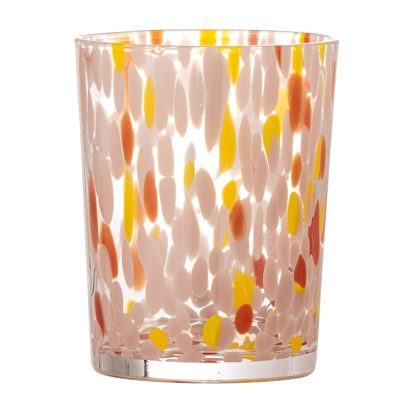 Verre en verre moucheté rose Lilya - Bloomingville