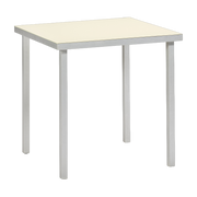 Square dining table in aluminum and ivory 85x85x74cm - valerie_objects