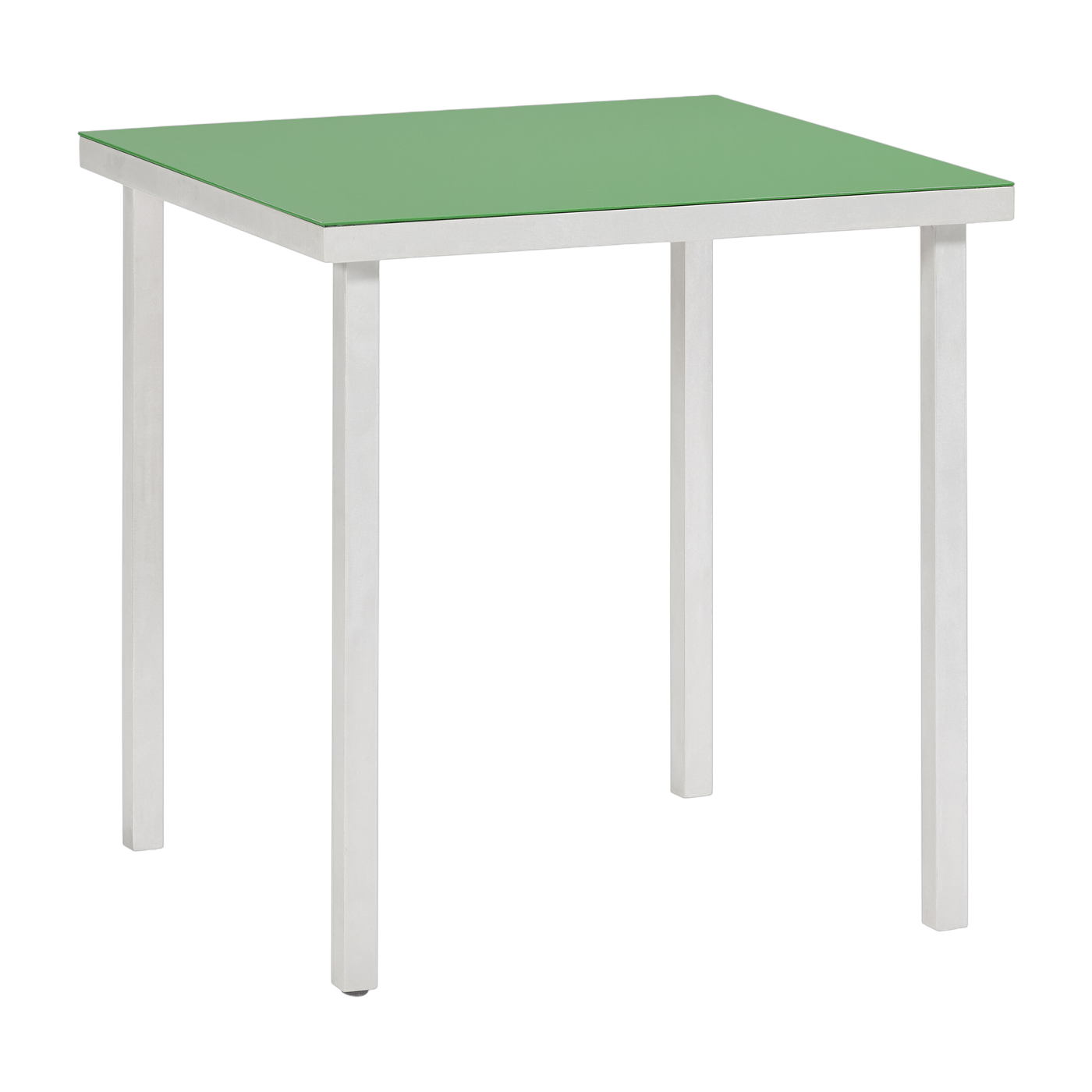 Square dining table in aluminum and green 85x85x74cm - valerie_objects