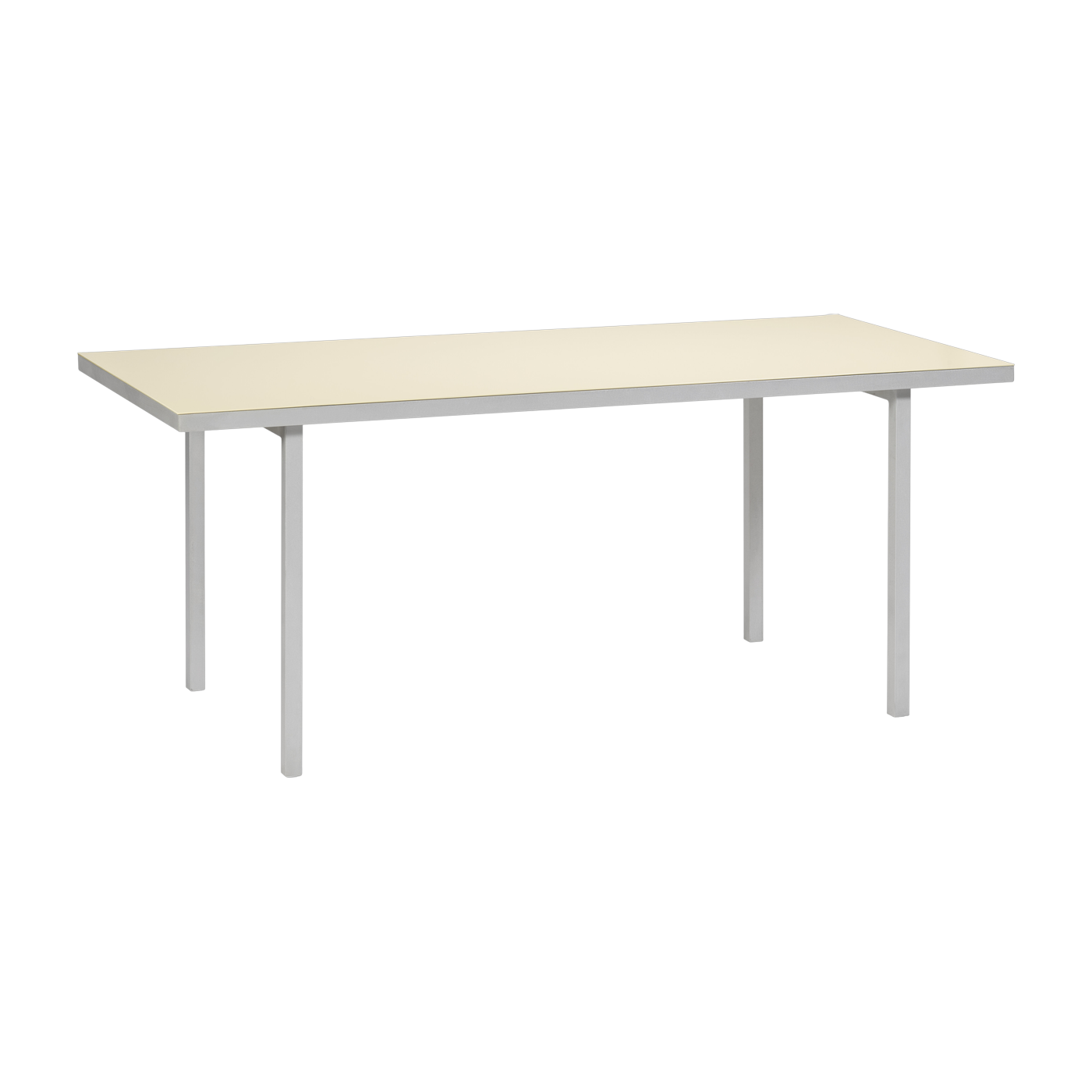 Rectangular dining table in aluminum and ivory 180x85x74cm - valerie_objects