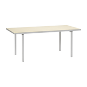 Table à manger rectangulaire en aluminium et ivoire 180x85x74cm - valerie_objects