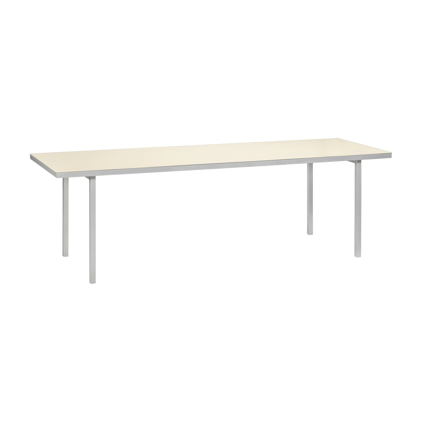 Rectangular dining table in aluminum and ivory 240x85x74cm - valerie_objects