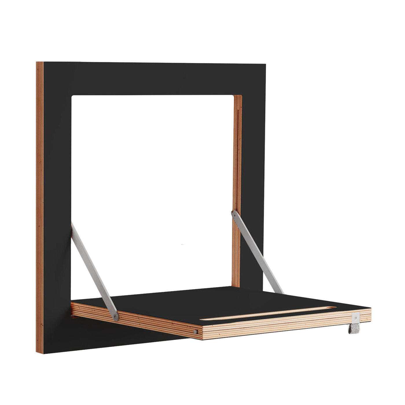 Tringle à vêtements en bouleau teinté noir 40x40cm Hängrail Fläpps - Ambivalenz