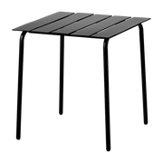 Square metal outdoor dining table 70x70x75cm - black valerie_objects
